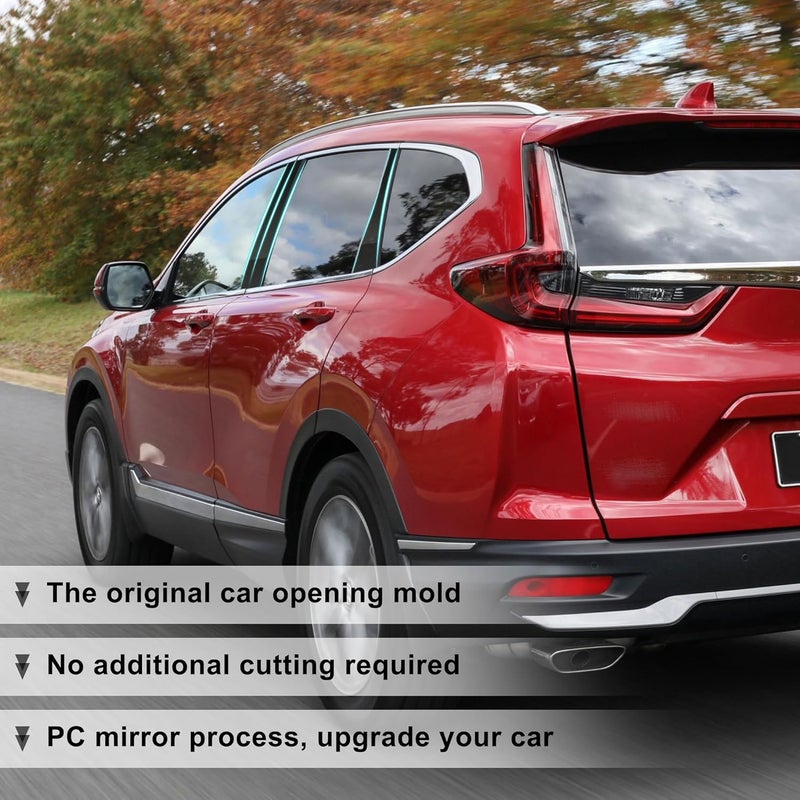 BASIKER Fit for 2017 to 2022 CR-V Pillar Post Trim Kit, Door Window B Pillar Glossy Black Cover, Strong Toughness PC Material, Door Pillar Moldings Stickers Set - Image 5